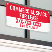 Commerciële ruimte aanpassen voor huurafdichtingsb spandoek (Buitenkant Gebouw)