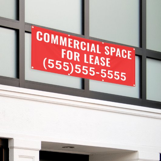 Commerciële ruimte te huur banner (Buitenkant Gebouw)