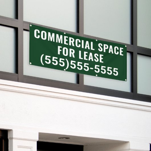 Commerciële ruimte te huur banner (Buitenkant Gebouw)