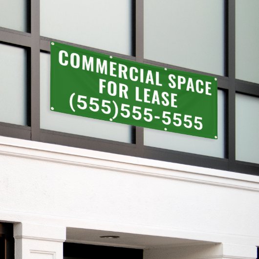 Commerciële ruimte te huur banner (Buitenkant Gebouw)