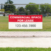 Commerciële Ruimte voor Lease & Telefoon Rood Wit  Spandoek (Insitu)