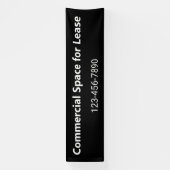 Commerciële Ruimte voor Lease Zwart-witte Telefoon Spandoek (Verticaal)