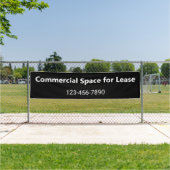 Commerciële Ruimte voor Lease Zwart-witte Telefoon Spandoek (Insitu)