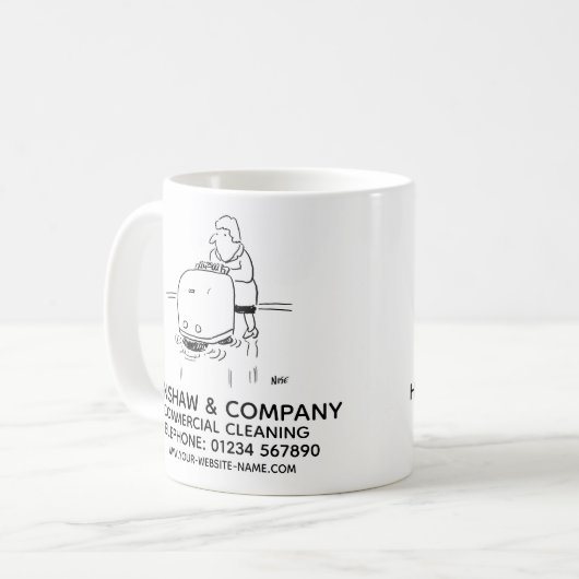 Commerciële schoner Mok promotiekoffee (Voorkant links)