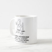 Commerciële schonere Promotie Koffiemok (Voorkant links)