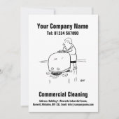 Commerciële Schoonmaak Cartoon Ontwerp Kaart (Voorkant)