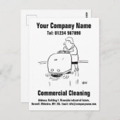 Commerciële schoonmaakprogramma-Cartoon om u te pe Briefkaart (Voorkant / Achterkant)