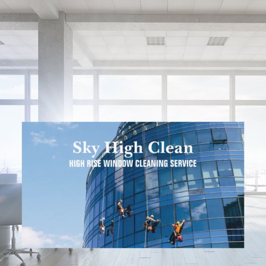 Commerciële Skyscraper High Rise Window Cleaning Visitekaartje