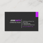 Commerciële verkoper - Modern testraster Visitekaartje (Voorkant)
