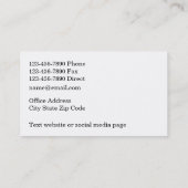 Commerciële Visitekaartjes van een makelaar in onr (Achterkant)