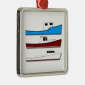 Commerciële Vissende boten Metalen Ornament (Rechts)