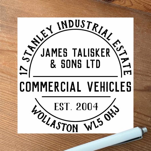 Commerciële voertuigen Rubberstempel