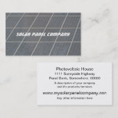 Commerciële zonnepanelenbank visitekaartje (Voorkant / Achterkant)