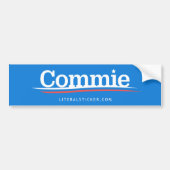 Commie Bernie Sanders Parody Bumpersticker (Voorkant)
