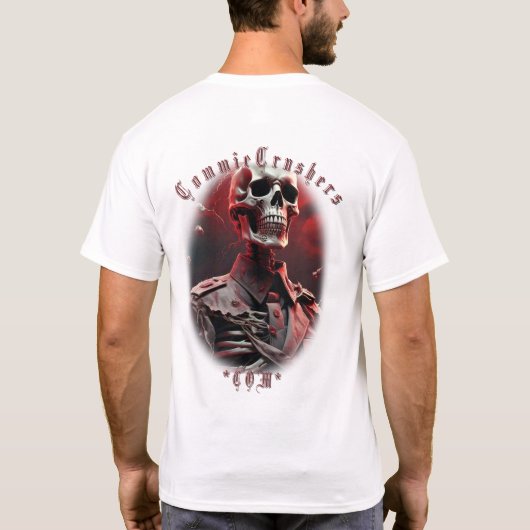 Commie Crushers - Skeleton002 - Licht T-shirt (Achterkant)