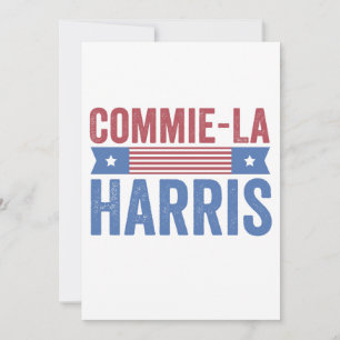 Commie-La Harris 2024 Funny Anti Kamala Harris Bedankkaart