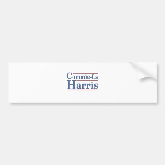 Commie-La Harris 2024 Funny Anti Kamala Harris Bumpersticker (Voorkant)