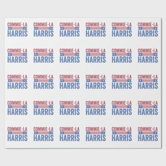 Commie-La Harris 2024 Funny Anti Kamala Harris Cadeaupapier (Vlak)