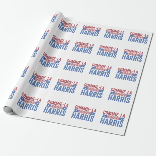 Commie-La Harris 2024 Funny Anti Kamala Harris Cadeaupapier (Uitgerold)