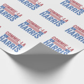 Commie-La Harris 2024 Funny Anti Kamala Harris Cadeaupapier (Hoek)