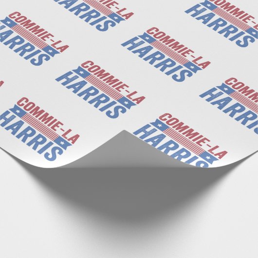 Commie-La Harris 2024 Funny Anti Kamala Harris Cadeaupapier (Hoek)