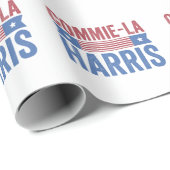 Commie-La Harris 2024 Funny Anti Kamala Harris Cadeaupapier (Rol Hoek)