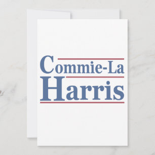Commie-La Harris 2024 Funny Anti Kamala Harris Feestdagenkaart
