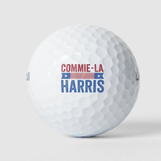 Commie-La Harris 2024 Funny Anti Kamala Harris Golfballen (Voorkant)