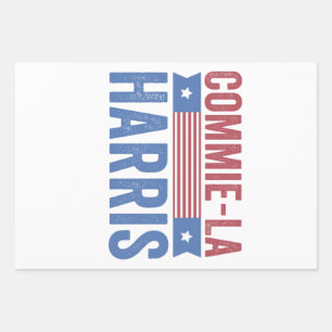 Commie-La Harris 2024 Funny Anti Kamala Harris Inpakpapier Vel