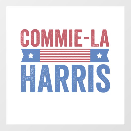 Commie-La Harris 2024 Funny Anti Kamala Harris Raamsticker (Vel)