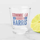 Commie-La Harris 2024 Funny Anti Kamala Harris Shot Glas (Voorkant)