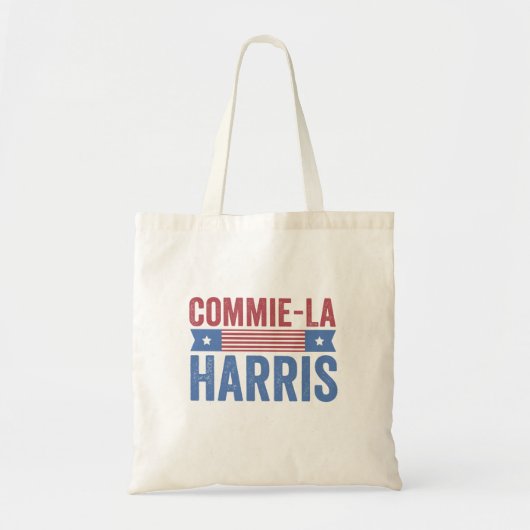 Commie-La Harris 2024 Funny Anti Kamala Harris Tote Bag (Voorkant)