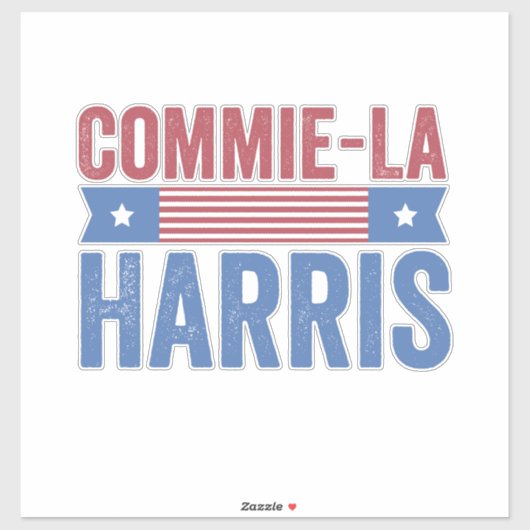Commie-La Harris 2024 Grappig Anti Kamala Harris Sticker (Vel)