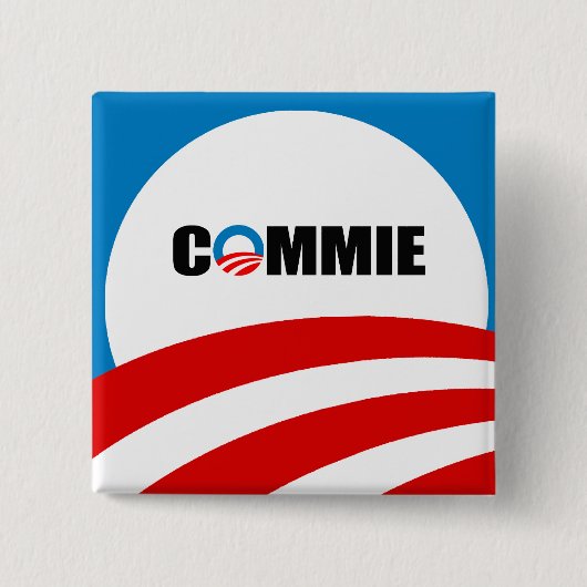 COMMIE VIERKANTE BUTTON 5,1 CM (Voorkant)