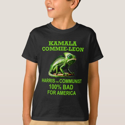 Commieleon Communist Harris Comrade Kamala Commie T-shirt (Voorkant)