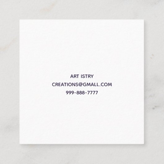 Commissaris Alle Sizes Square Visitekaartje (Achterkant)