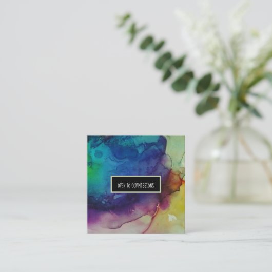 Commissaris Alle Sizes Square Visitekaartje (Staand voorkant)