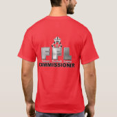 Commissaris Fantasy Football League T-shirt (Achterkant)