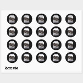 commissie Itty Bitty Pittie Ronde Sticker (Vel)