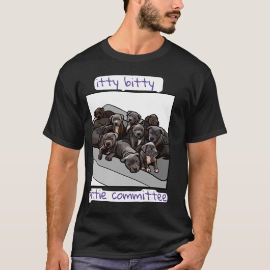 commissie Itty Bitty Pittie T-shirt (Voorkant)