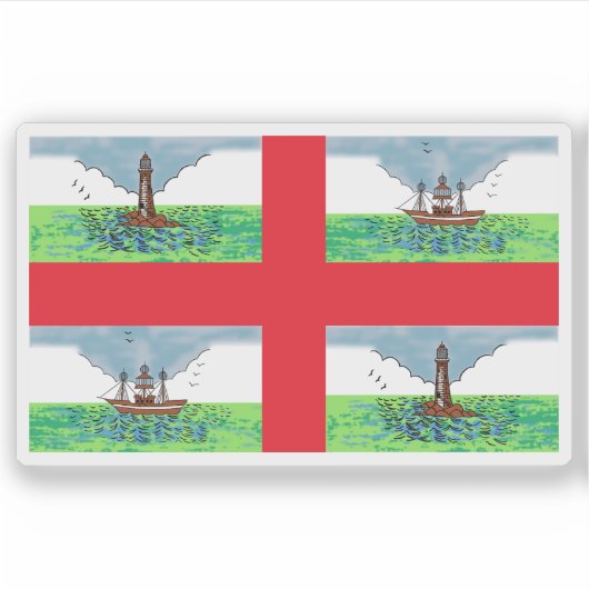 Commissioners of Irish Lights flag,Ireland,pre1970 Sticker (Voorkant)