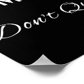Commit dont stop met Motivatie nieuwigheid Poster (Hoek)