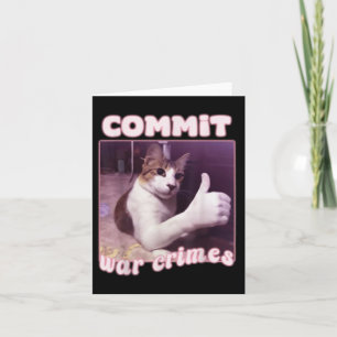 Commit Oorlogsmisdaden Grappige kat meme Kaart