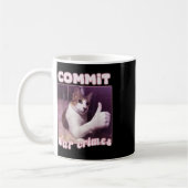 Commit Oorlogsmisdaden Grappige kat meme Koffiemok (Links)