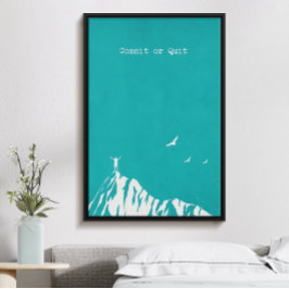 Commit or quit, modern trendy inspirerend poster