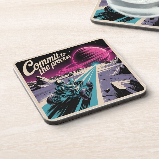 Commit To The Process Bier Onderzetter (Linkerzijde)