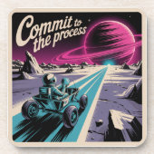 Commit To The Process Bier Onderzetter (Voorkant)