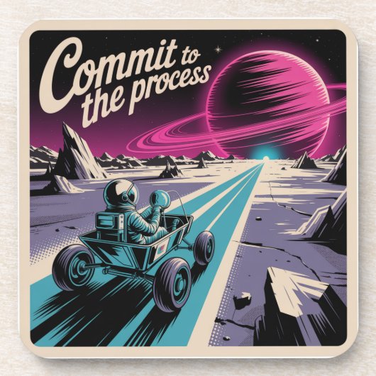 Commit To The Process Bier Onderzetter (Voorkant)