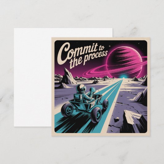 Commit To The Process Feestdagenkaart (Voorkant / Achterkant)