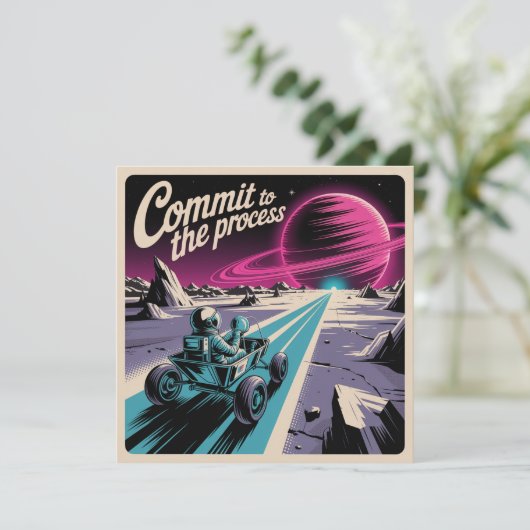 Commit To The Process Feestdagenkaart (Staand voorkant)